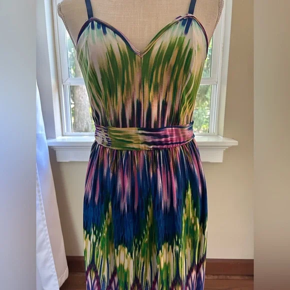 Venus Multicolor Maxi Dress Sz.Small Excellent Condition💛💜 - Picture 2 of 5